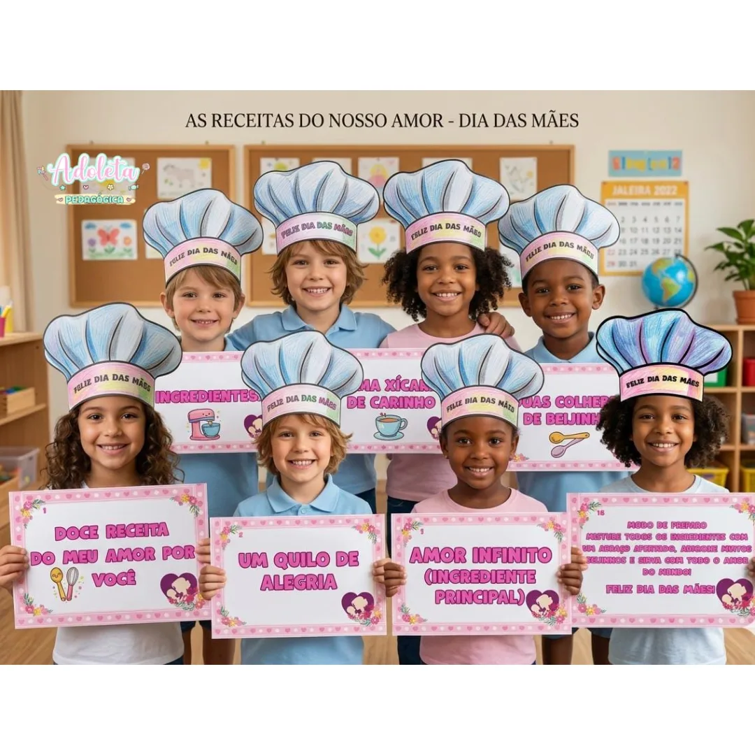 Plaquinhas Doce Receita (Dia das Mães)