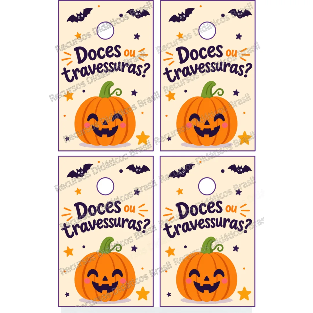 Porta Pirulito de Halloween para Educação Infantil em PDF
