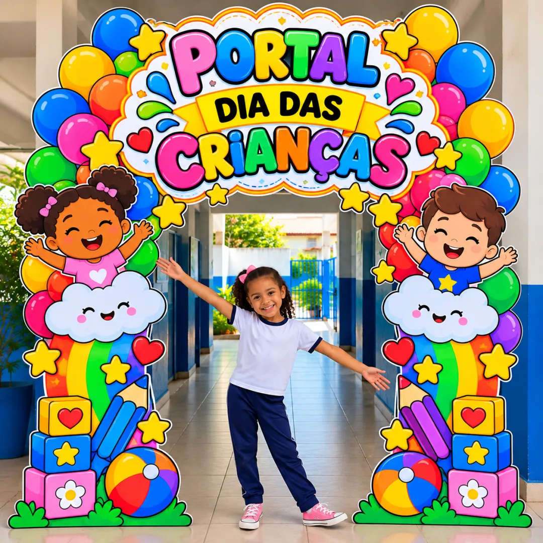 Portal Dia das Crianças Educação Infantil – Decoração Escolar Colorida e Divertida em PDF!