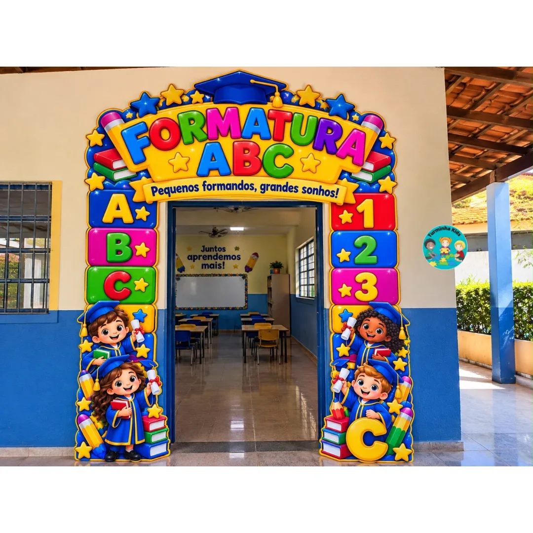 🎓🌈 PORTAL FORMATURA ABC – PEQUENOS FORMANDOS, GRANDES SONHOS! 🌈🎓  ✨ Transforme a entrada da sua escola em um cenário