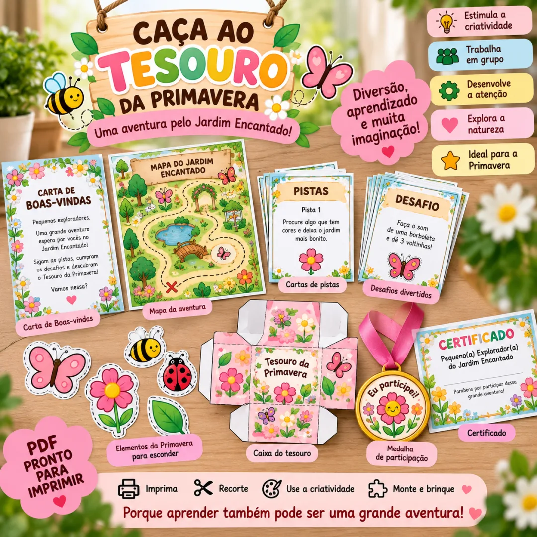 Primavera Caça ao Tesouro – Uma Aventura Pelo Jardim Encantado! em PDF