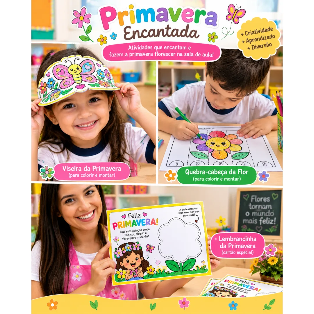 Primavera Encantada Kit Completo de Atividades para Educação Infantil em PDF