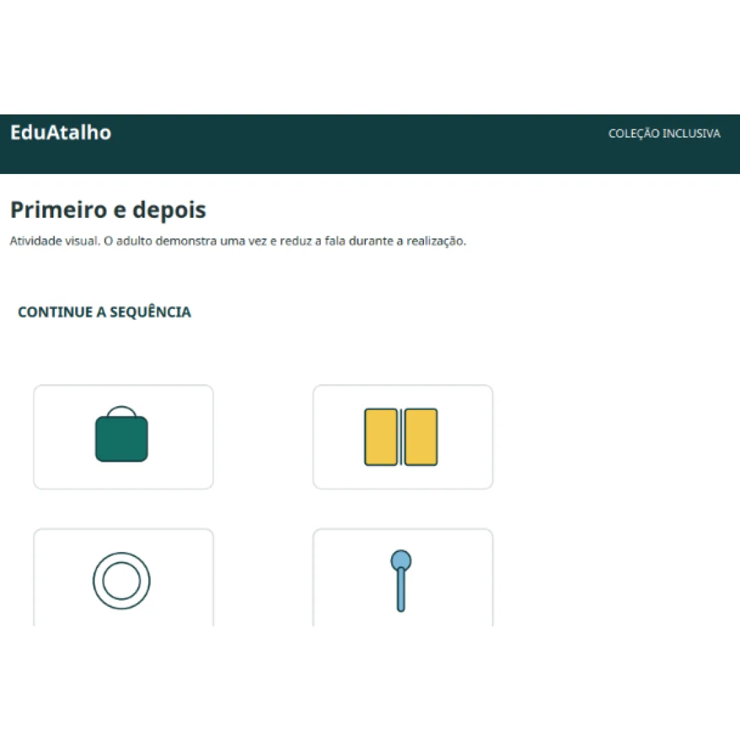Primeiro e Depois – Sequência Visual com Peças de Apoio em PDF
