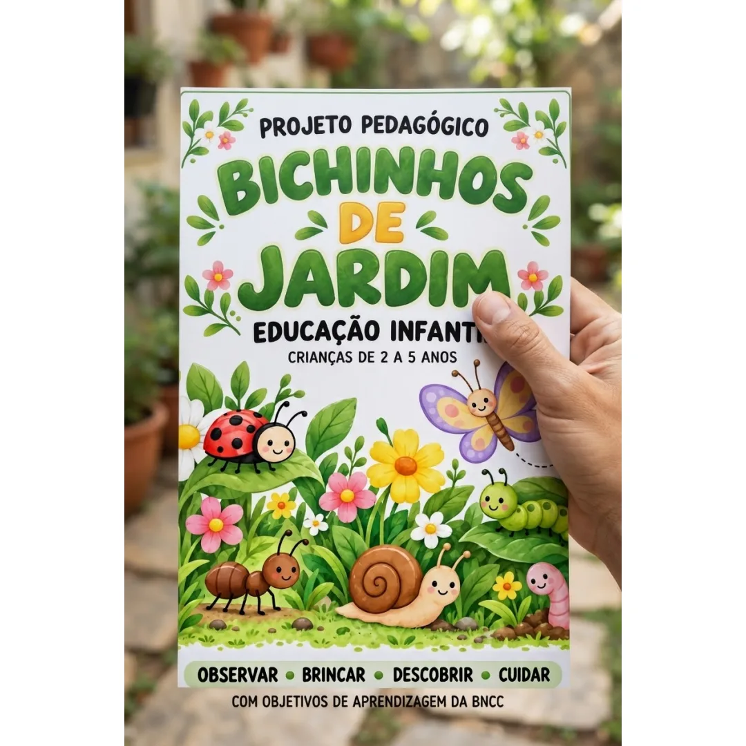 🌼🐞 PROJETO BICHINHOS DE JARDIM 🦋🌿 8,99 TRANSFORME A CURIOSIDADE DAS CRIANÇAS EM DESCOBERTAS, BRINCADEIRAS E APRENDIZ