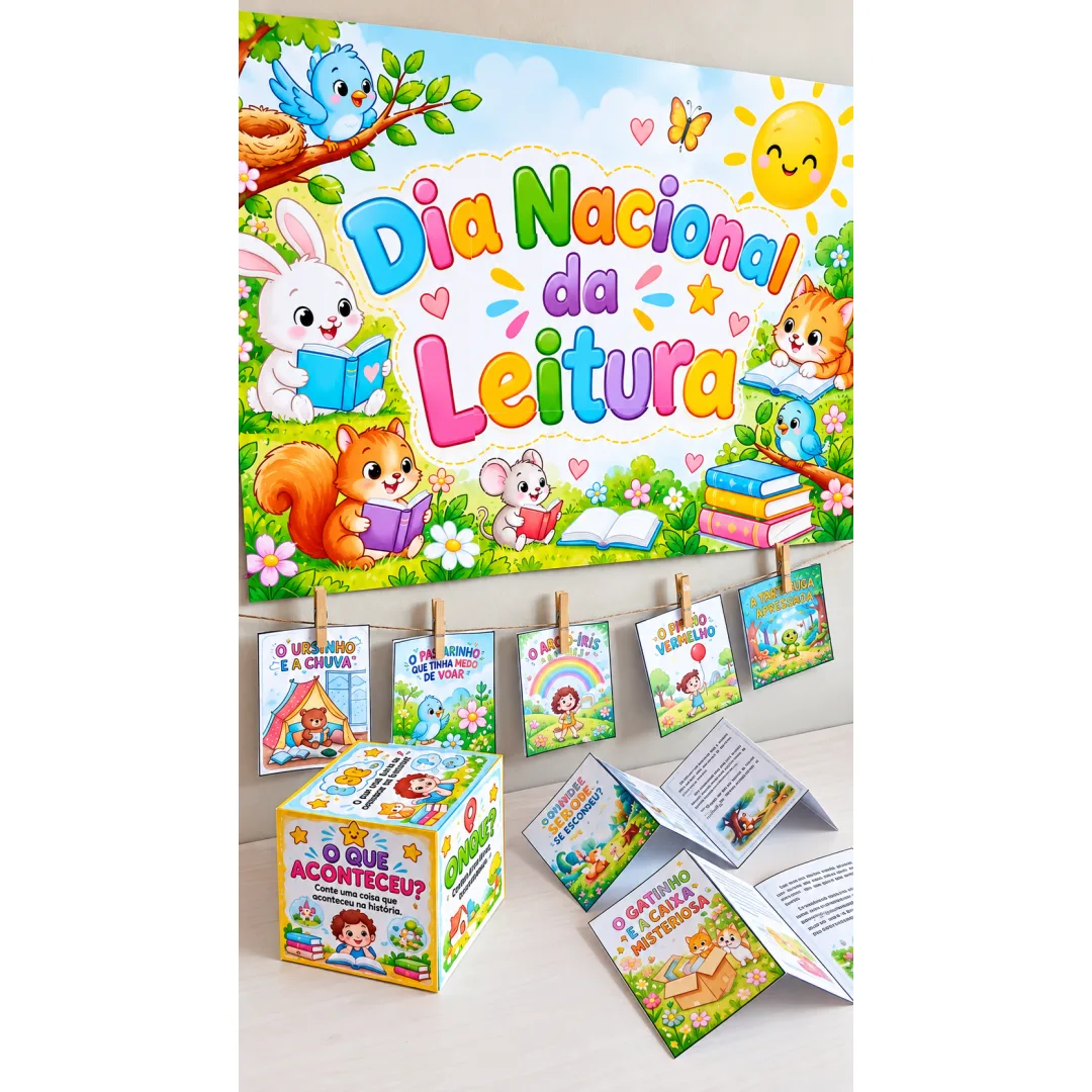 Projeto Dia Nacional da Leitura Escolar Painel PDF - Educação infantil