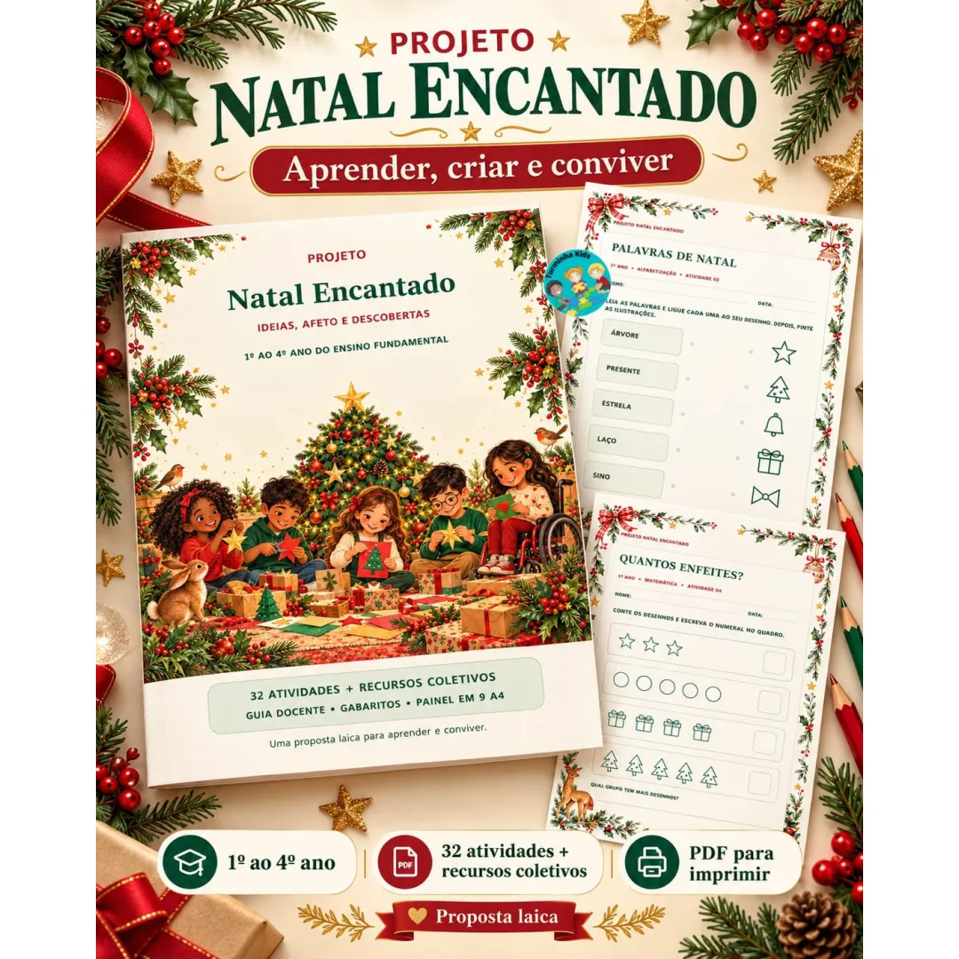 🎄✨ PROJETO NATAL ENCANTADO ✨🎄 9,99 Aprender, criar e conviver em um projeto cheio de descobertas para o encerramento d