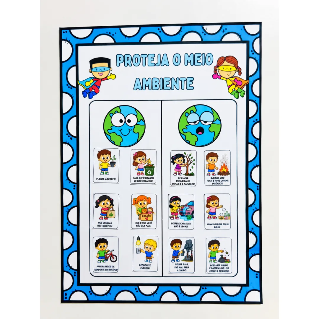 Cartaz Interativo Proteja o Meio Ambiente - Educação Infantil e Anos Iniciais - PDF