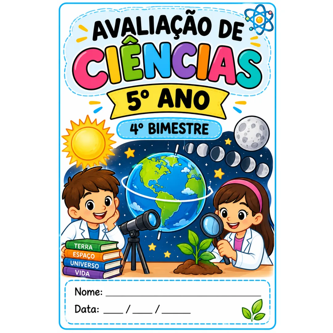 Provas de Ciências 5º Ano – 4º Bim. com gabarito em pdf