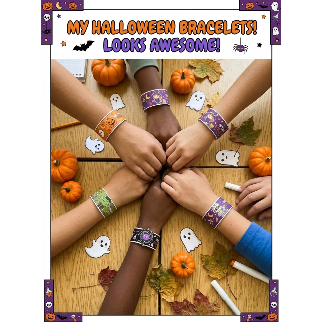 Pulseiras de Halloween – Arquivo Digital PDF 1º a 5º ano