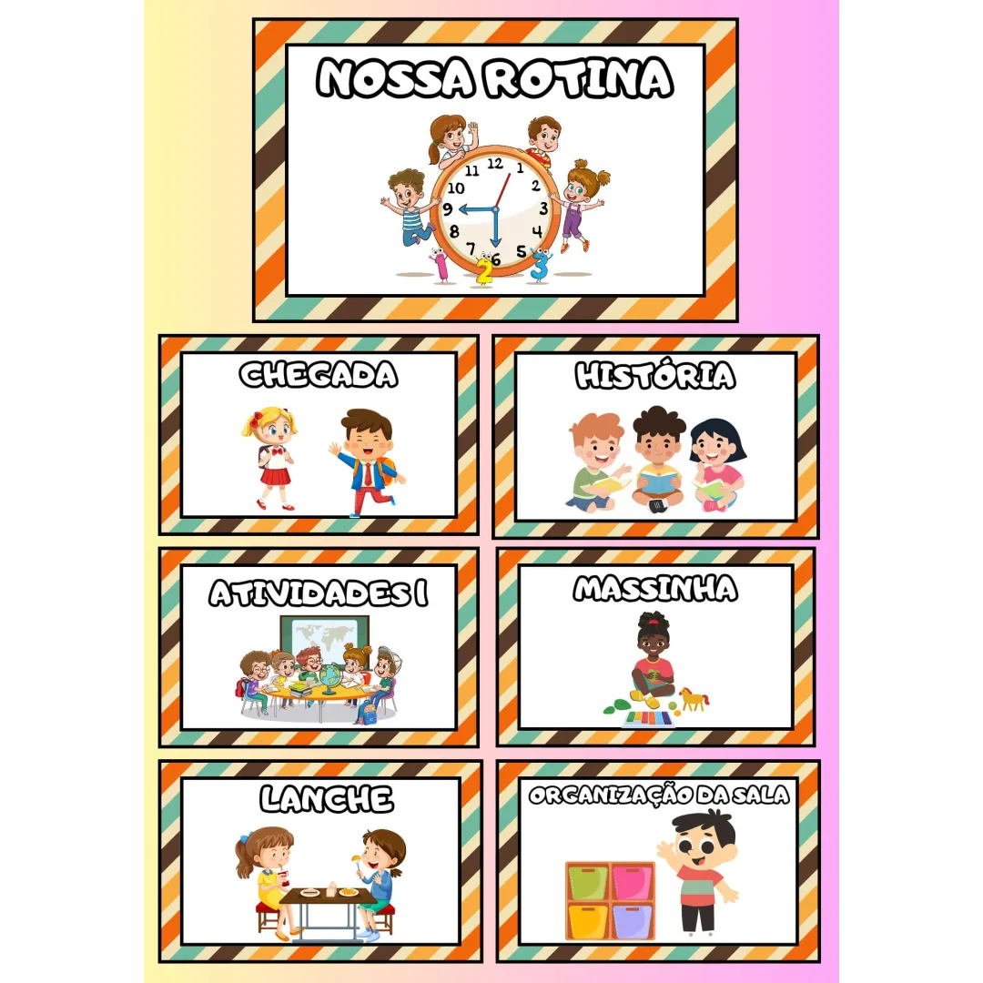 Quadro de Rotina Educação Infantil em PDF