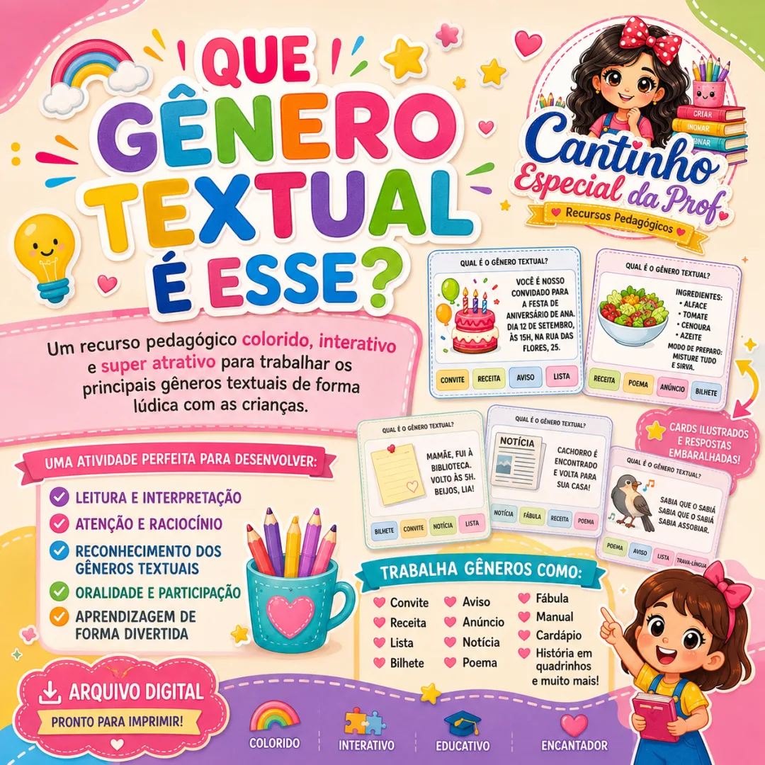📚 QUE GÊNERO TEXTUAL É ESSE?📚