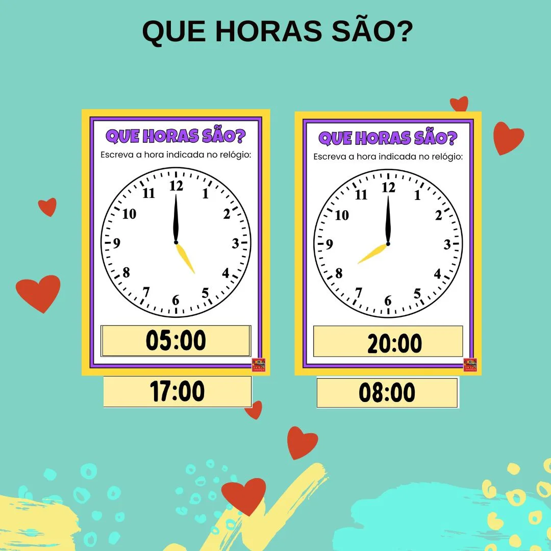 ATIVIDADE QUE HORAS SÃO