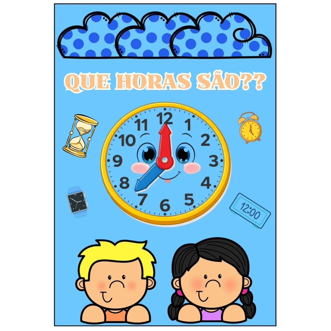 Que Horas São — Pronto para Imprimir