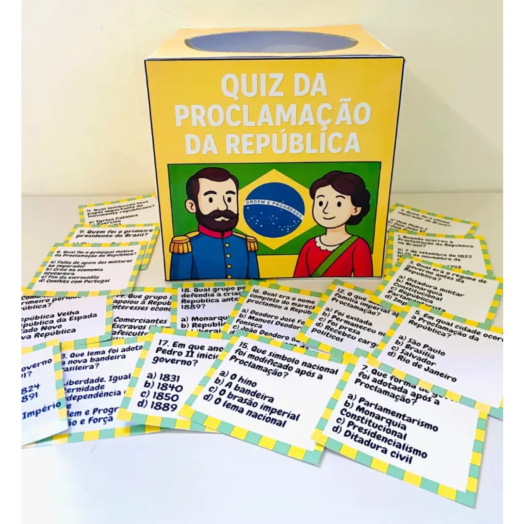Quiz Proclamação da República PDF 24 perguntas Anos Iniciais