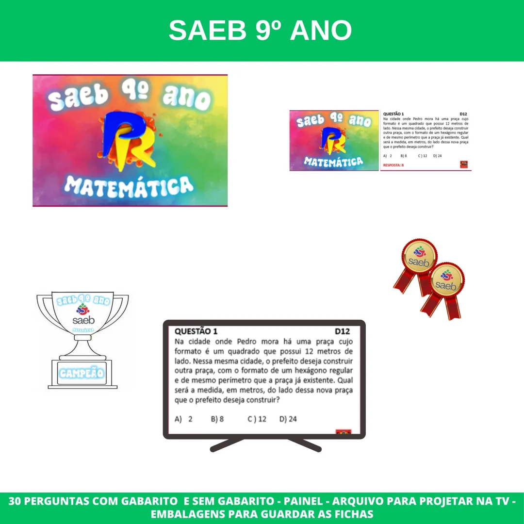 QUIZ: SAEB 9º ANO MATEMÁTICA / PASSA OU REPASSA SAEB 9º ANO: MATEMÁTICA