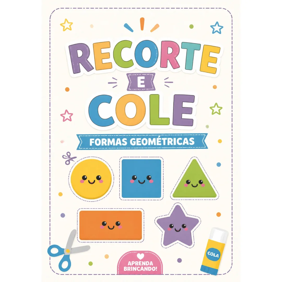 Recorte e cole formas geométricas 
