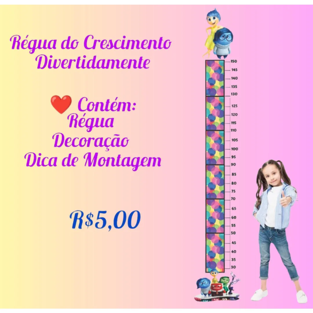Régua do Crescimento Divertidamente