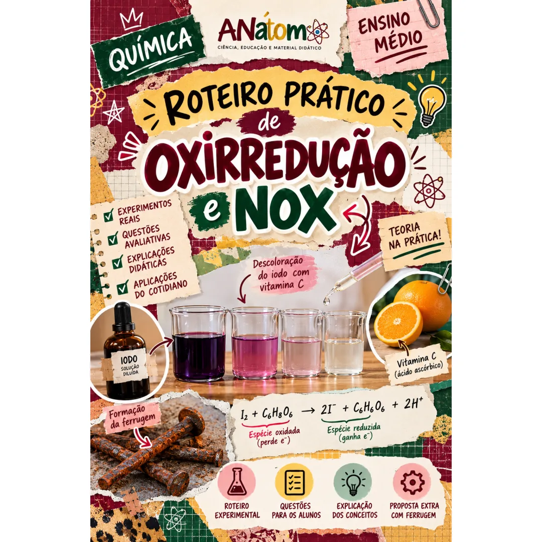 Roteiro de Aula Prática de Oxirredução com Experimentos para Ensino Médio em PDF 