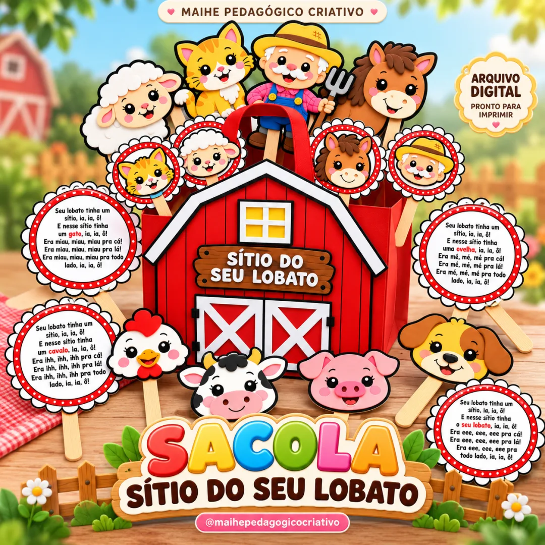 Sacola Celeiro — Sítio Do Seu Lobato - Educação Infantil - Arquivo Digital 
