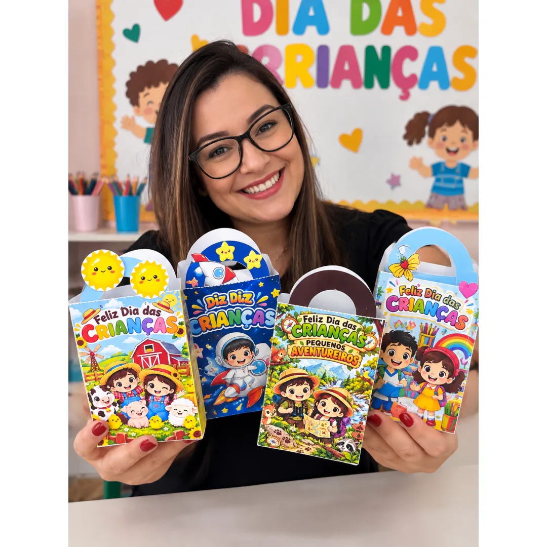 Sacola Dia das Crianças – 4 Modelos em PDF