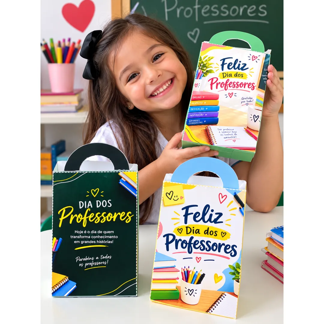 Sacola Dia dos Professores – 3 Modelos em PDF