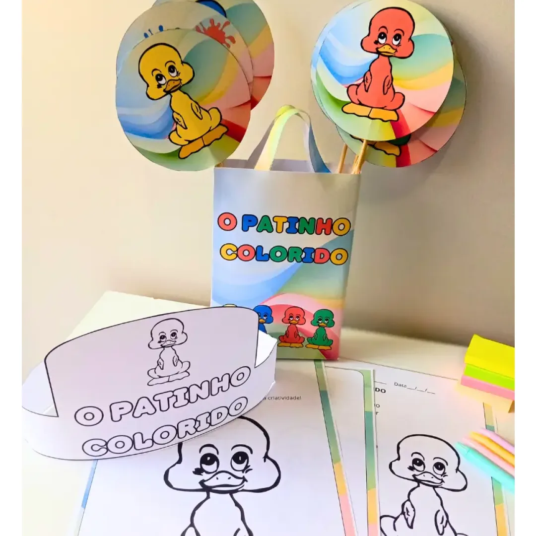 Sacola Musical O Patinho Colorido + Atividade em PDF