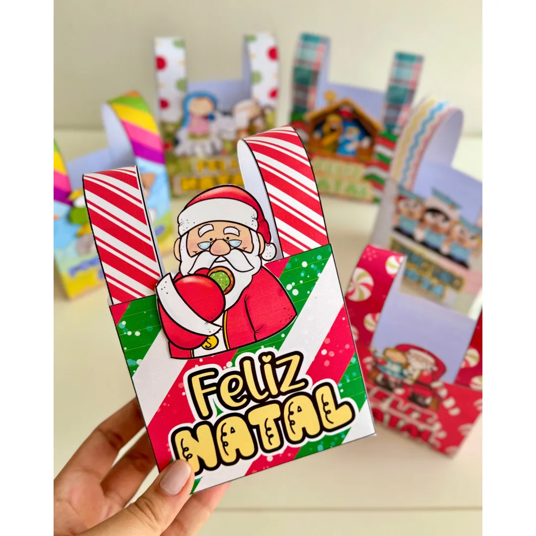 Sacolinhas de Natal e Formatura — 6 Modelos de Lembrancinhas em PDF