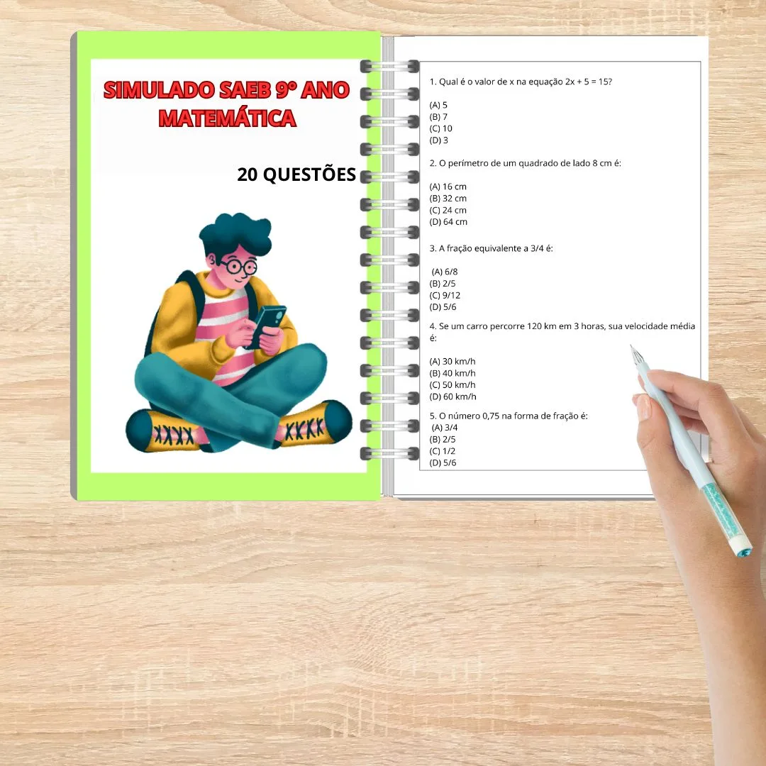 SAEB 9° ANO – SIMULADO DE MATEMÁTICA