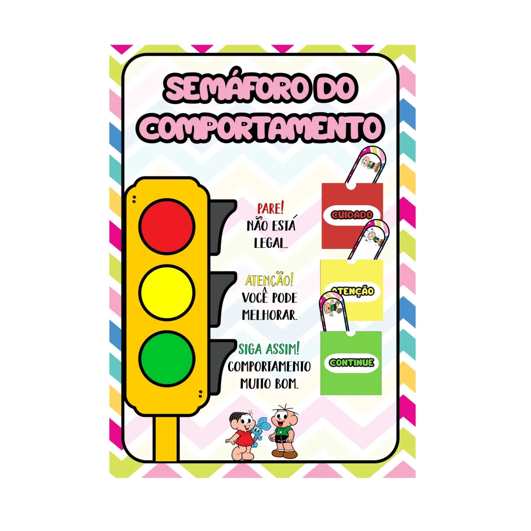 SEMÁFORO DO COMPORTAMENTO: TURMA DA MÔNICA