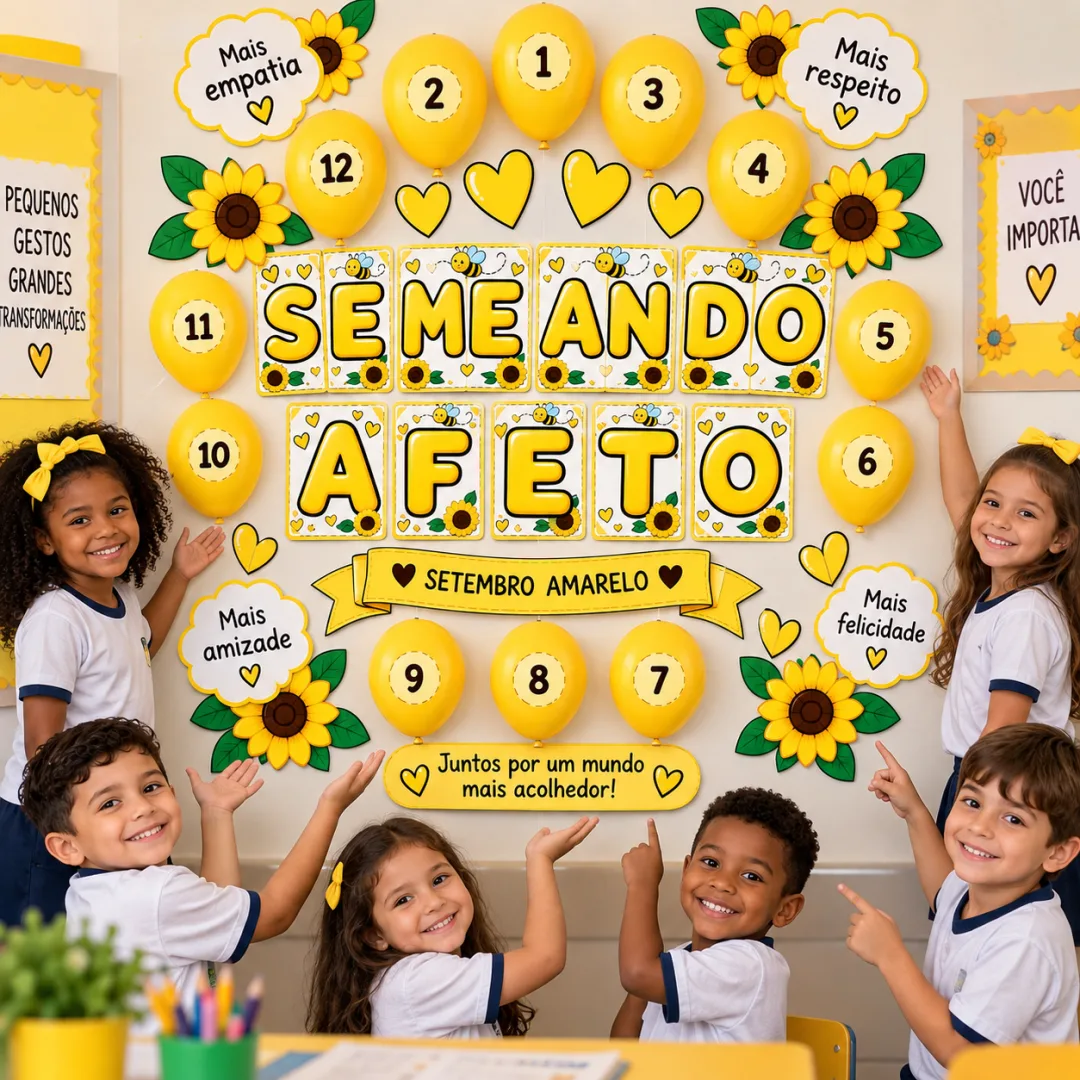 Semeando Afeto – Dinâmica do Setembro Amarelo Atividade de Empatia e Acolhimento em PDF