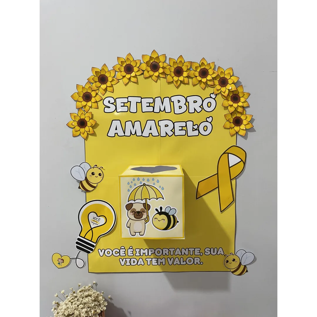 SETEMBRO AMARELO: CAIXA DE MOTIVAÇÃO / CONSCIENTIZAÇÃO NA ESCOLA