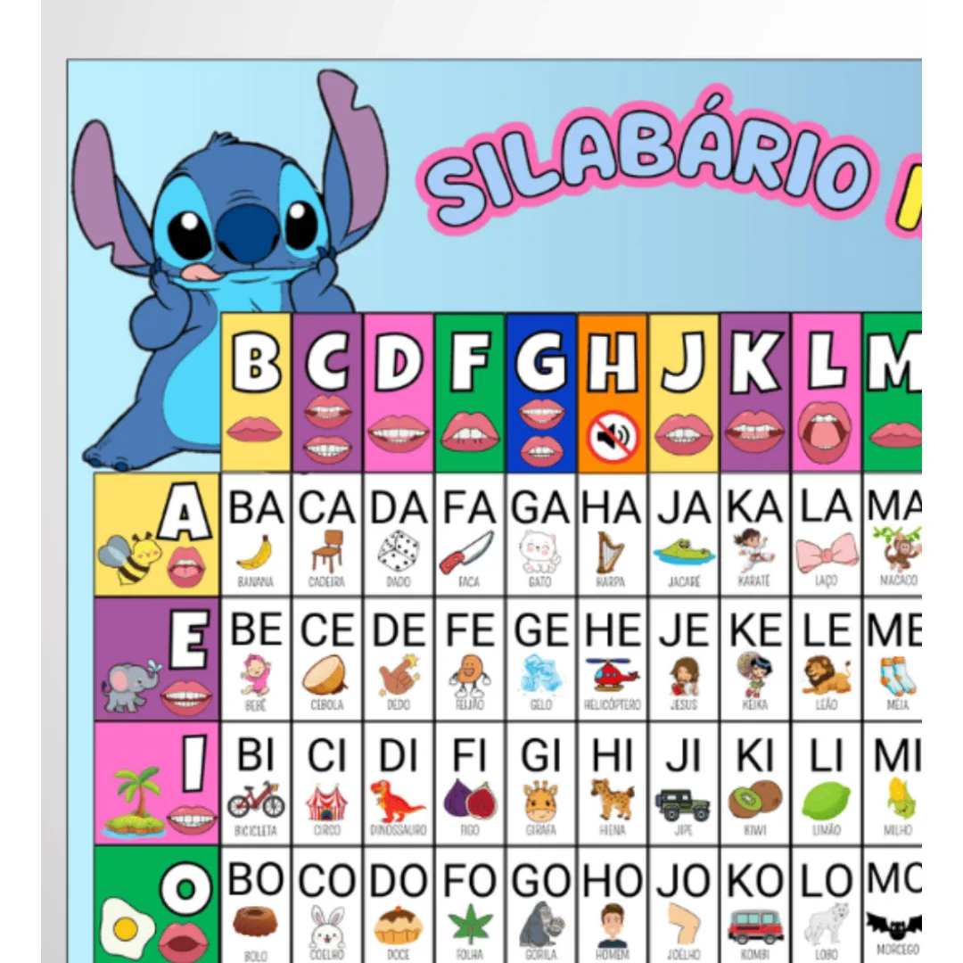 Silabário Ilustrado - Stitch
