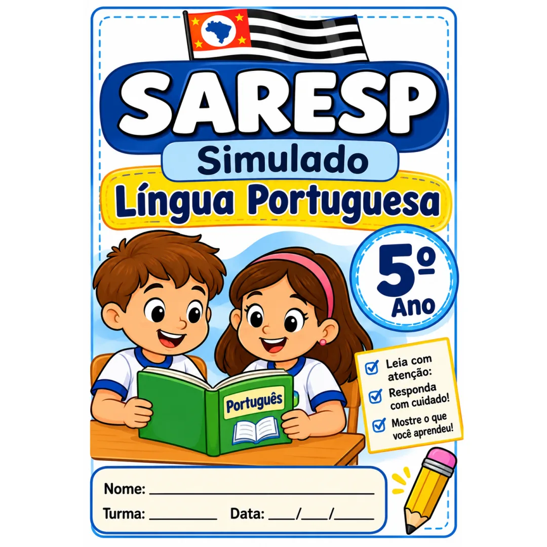 Simulado de Língua Portuguesa 5º Ano SARESP PDF - 24 Questões