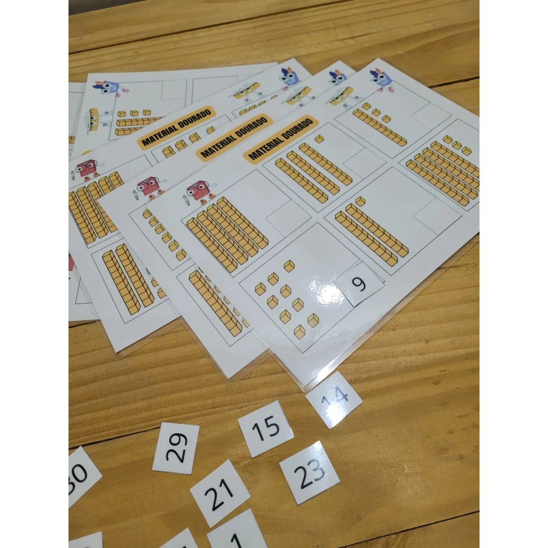 SISTEMA DE NUMERAÇÃO DECIMAL: PRANCHA MATERIAL DOURADO