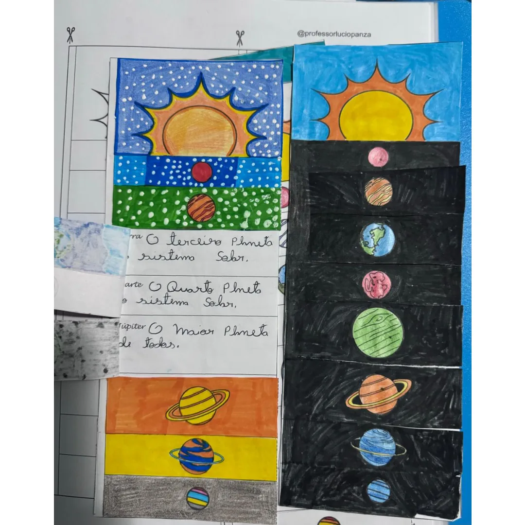 Sistema Solar Portfólio em PDF para Montar 4°/5°/6° Ano