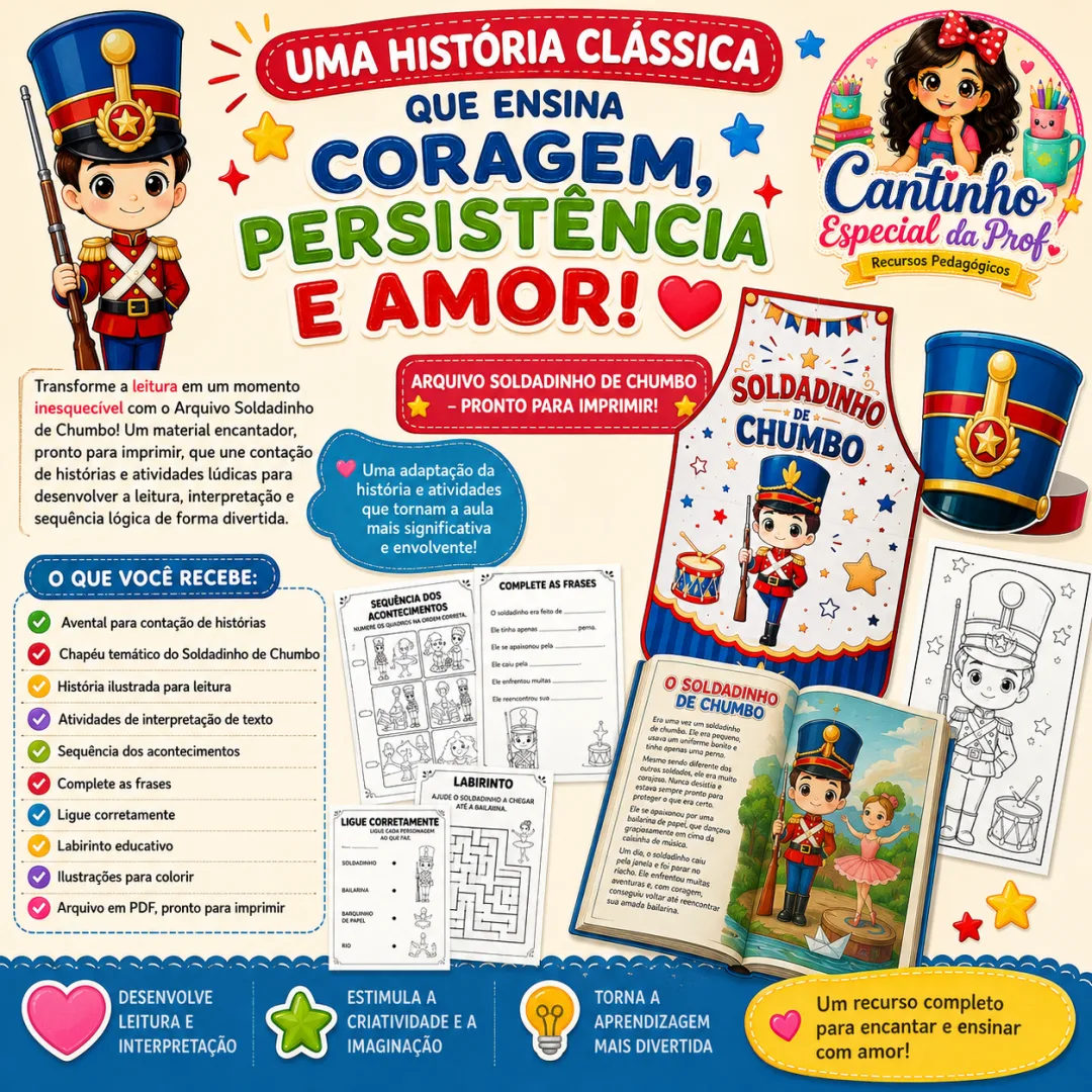 SOLDADINHO DE CHUMBO 🪖 UMA HISTÓRIA CLÁSSICA QUE ENSINA CORAGEM, PERSISTÊNCIA E AMOR! ❤️