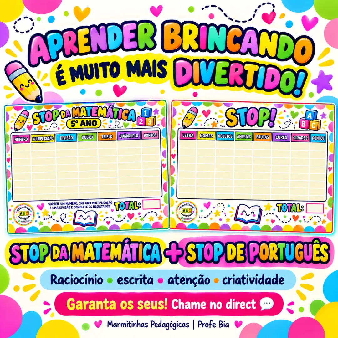 STOP de Português e Matemática em PDF