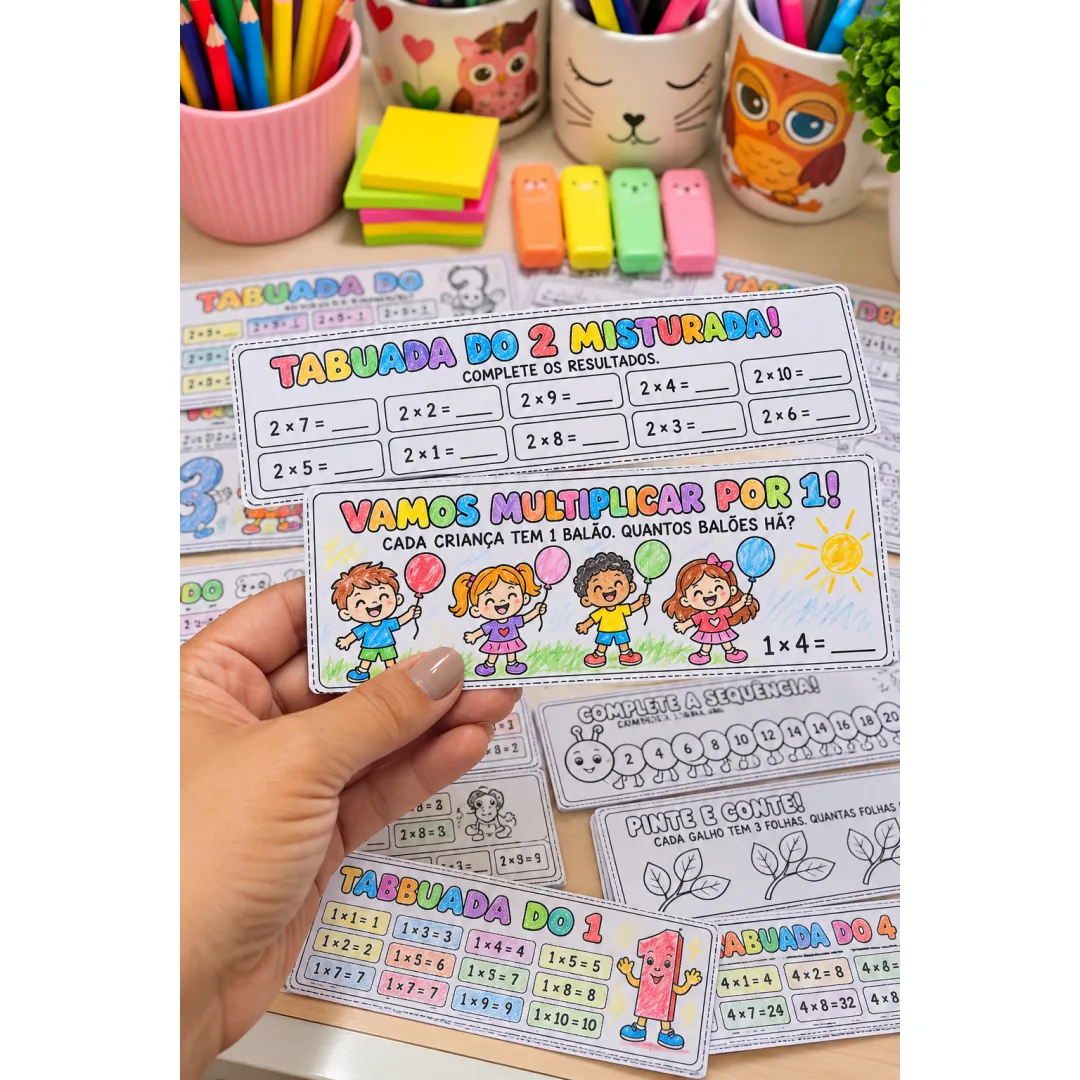 Tabuada da Multiplicação para 3º a 5º Anos em PDF
