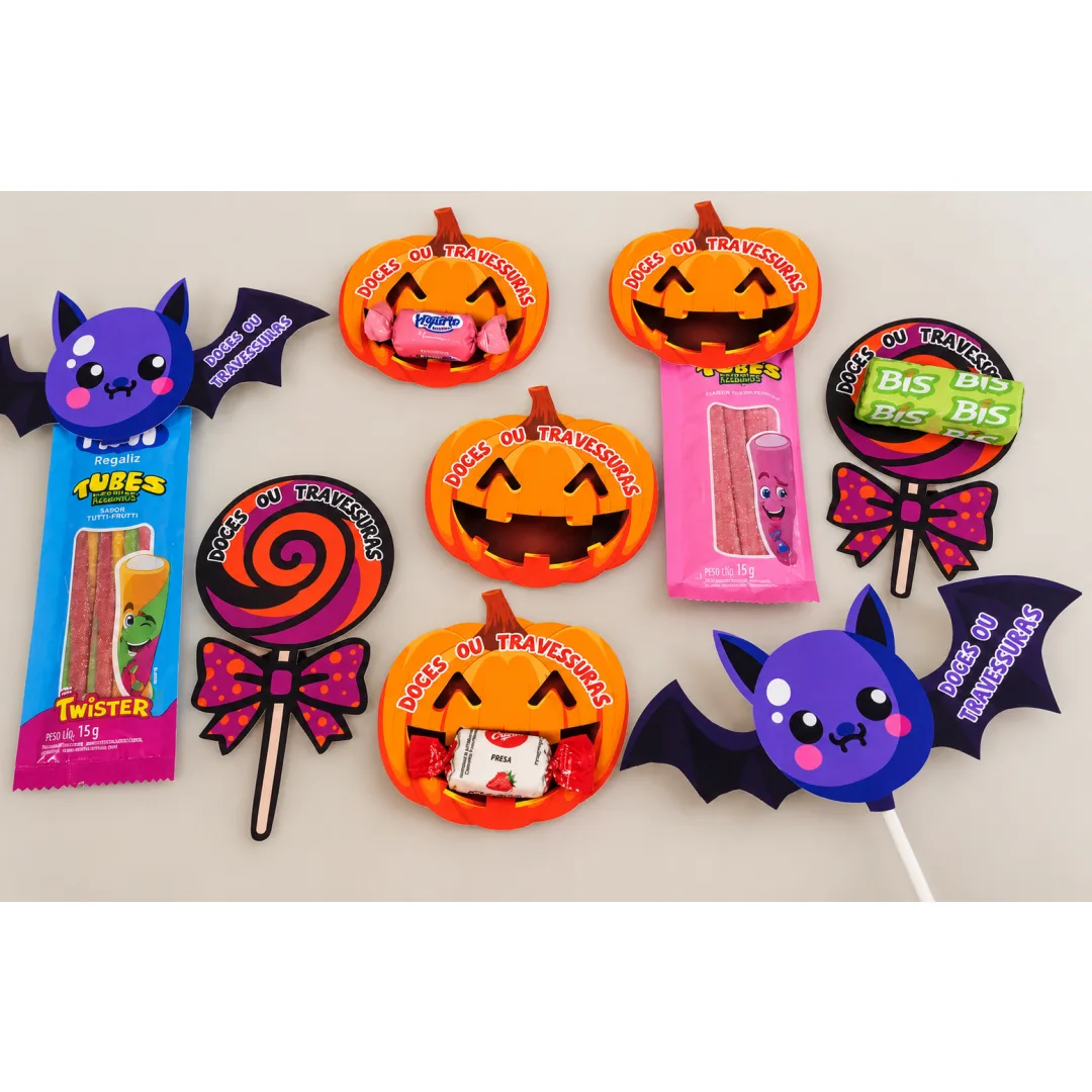 Tags Temáticas Halloween - PDF com 3 Modelos