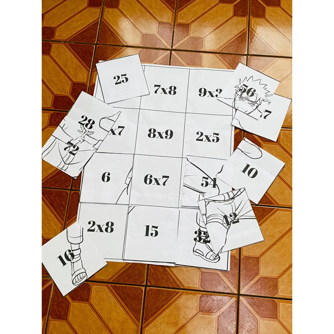 TAPETE DA MULTIPLICAÇÃO / QUEBRA-CABEÇA GIGANTE DA MULTIPLICAÇÃO