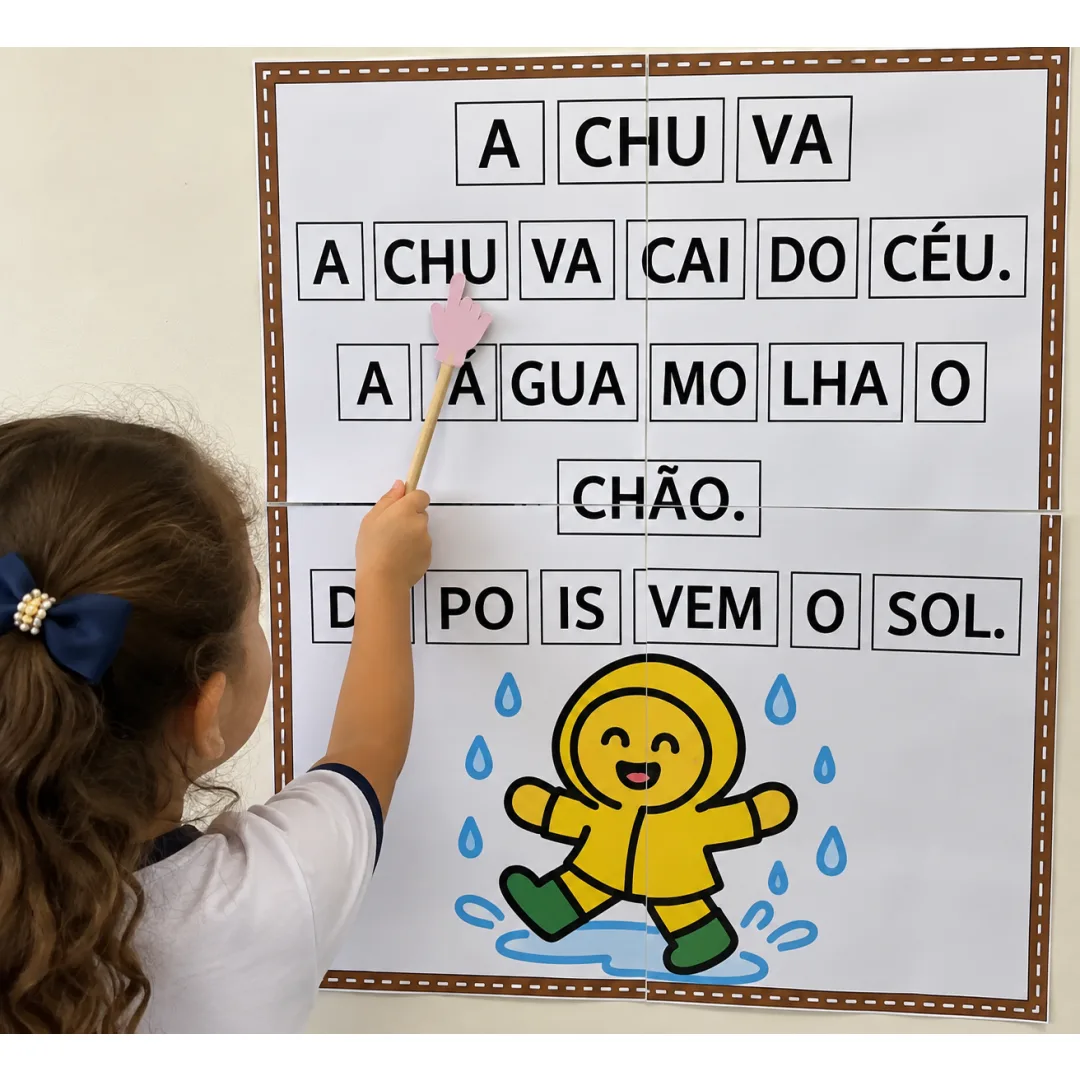 Textos Ampliados com Separação de Sílabas para 1º Ano em PDF