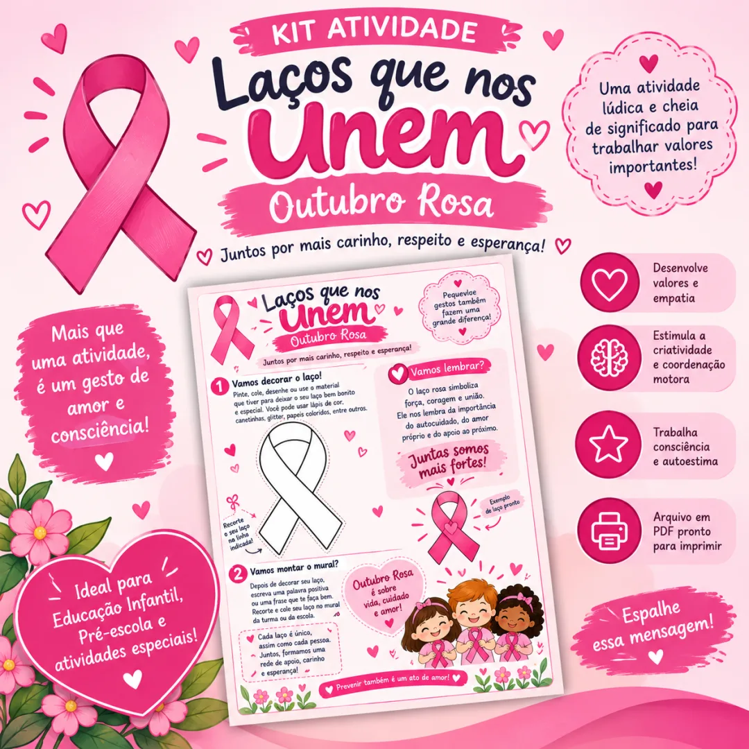 Título do Produto: Laços Que nos Unem – Outubro Rosa em PDF