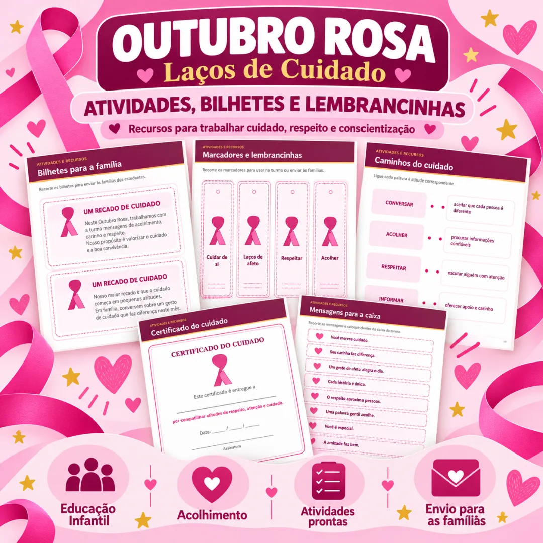 Kit Outubro Rosa - Educação Infantil - PDF