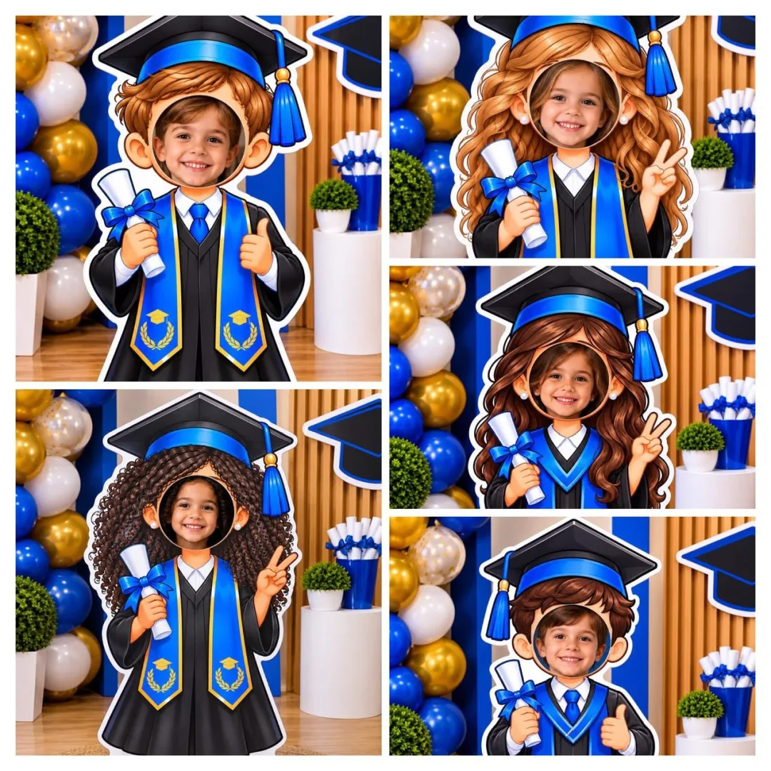 🎓💙 TOTENS DE FORMATURA – DIVERSIDADE E REPRESENTATIVIDADE! 💰8,50 👧🏽👦🏻👧🏿👦🏼  ✨ Modelos de menino e menina, com 