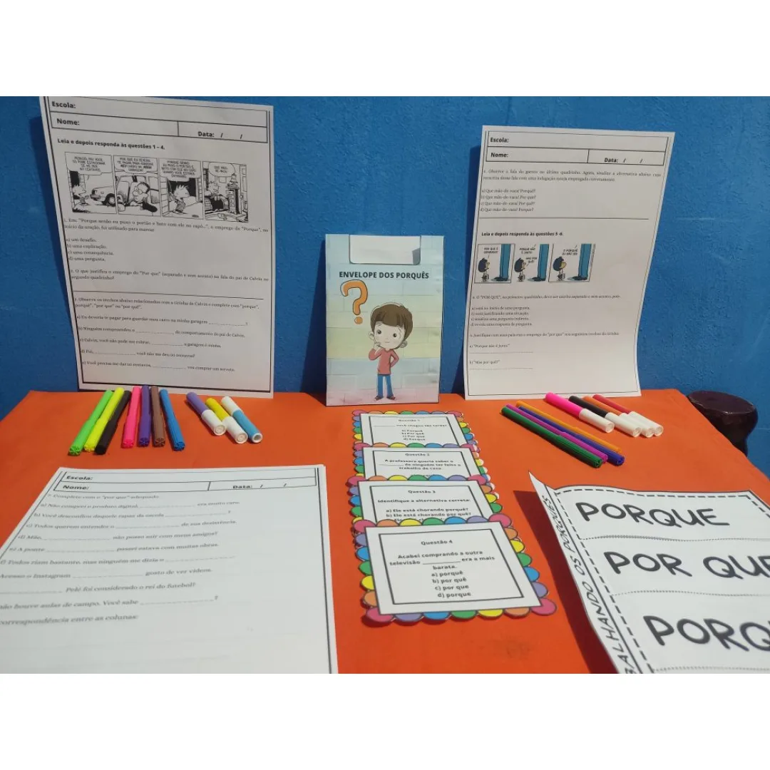 Trabalhando os Porquês — Pronto para Imprimir