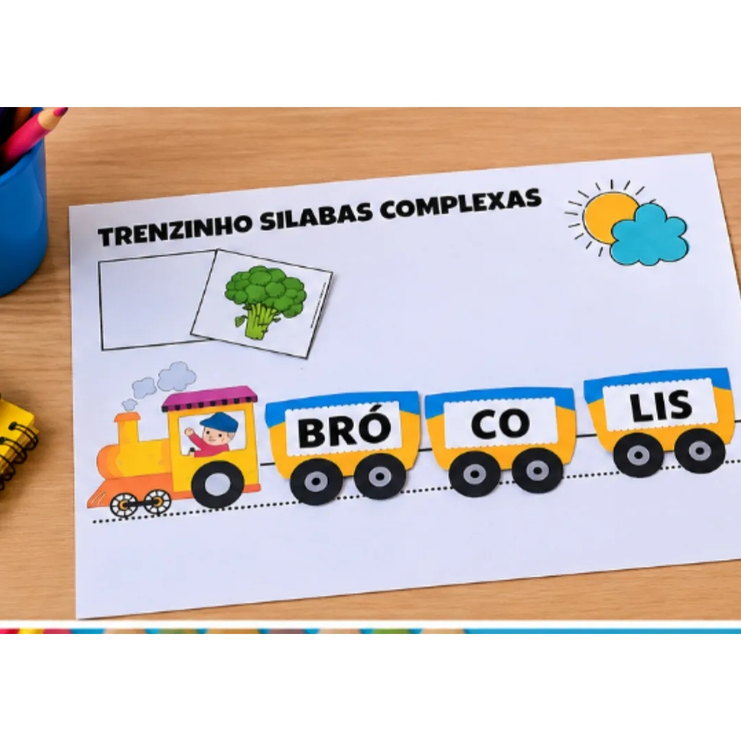 Trenzinho sílabas complexas PDF Ensino fundamental 