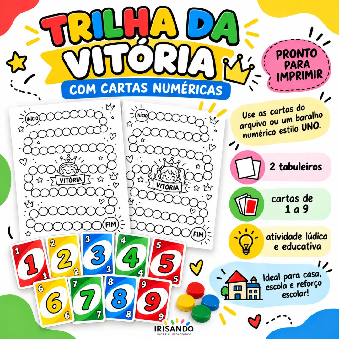 Trilha da Vitória – Jogo com Cartas Numéricas