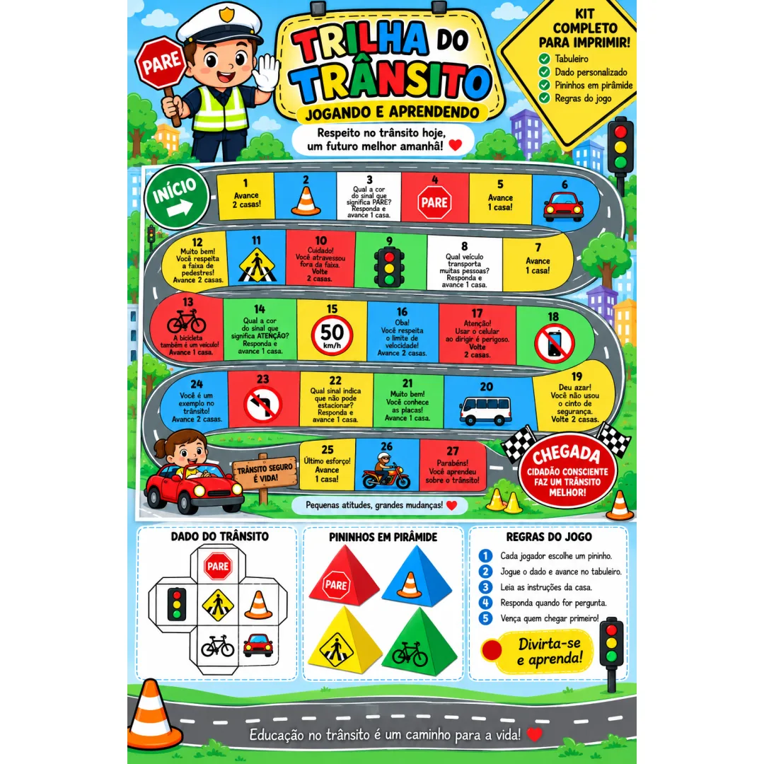 Trilha do Trânsito - Atividades de Educação Infantil - PDF