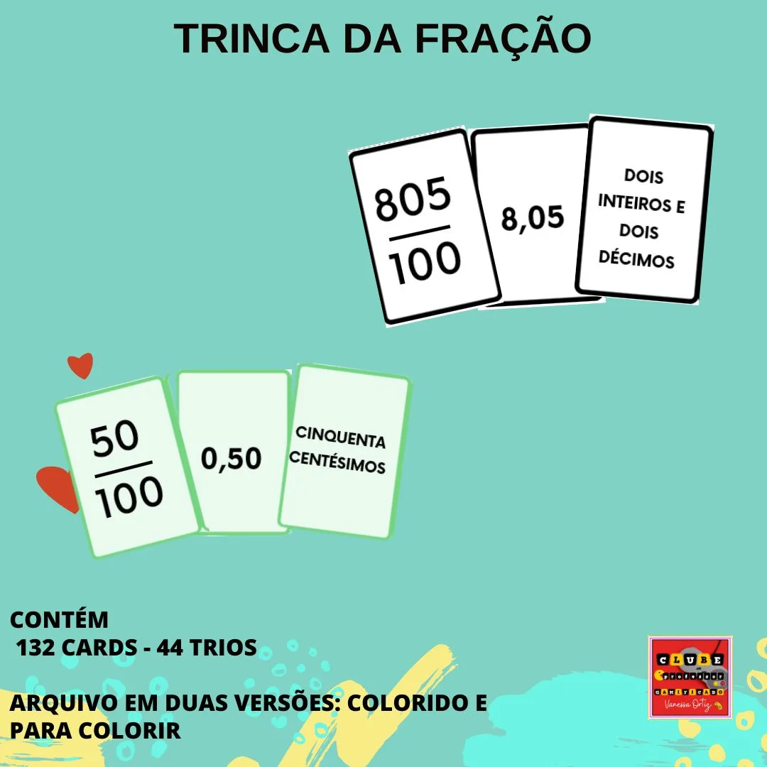 TRINCA DA FRAÇÃO / BARALHO DAS FRAÇÕES