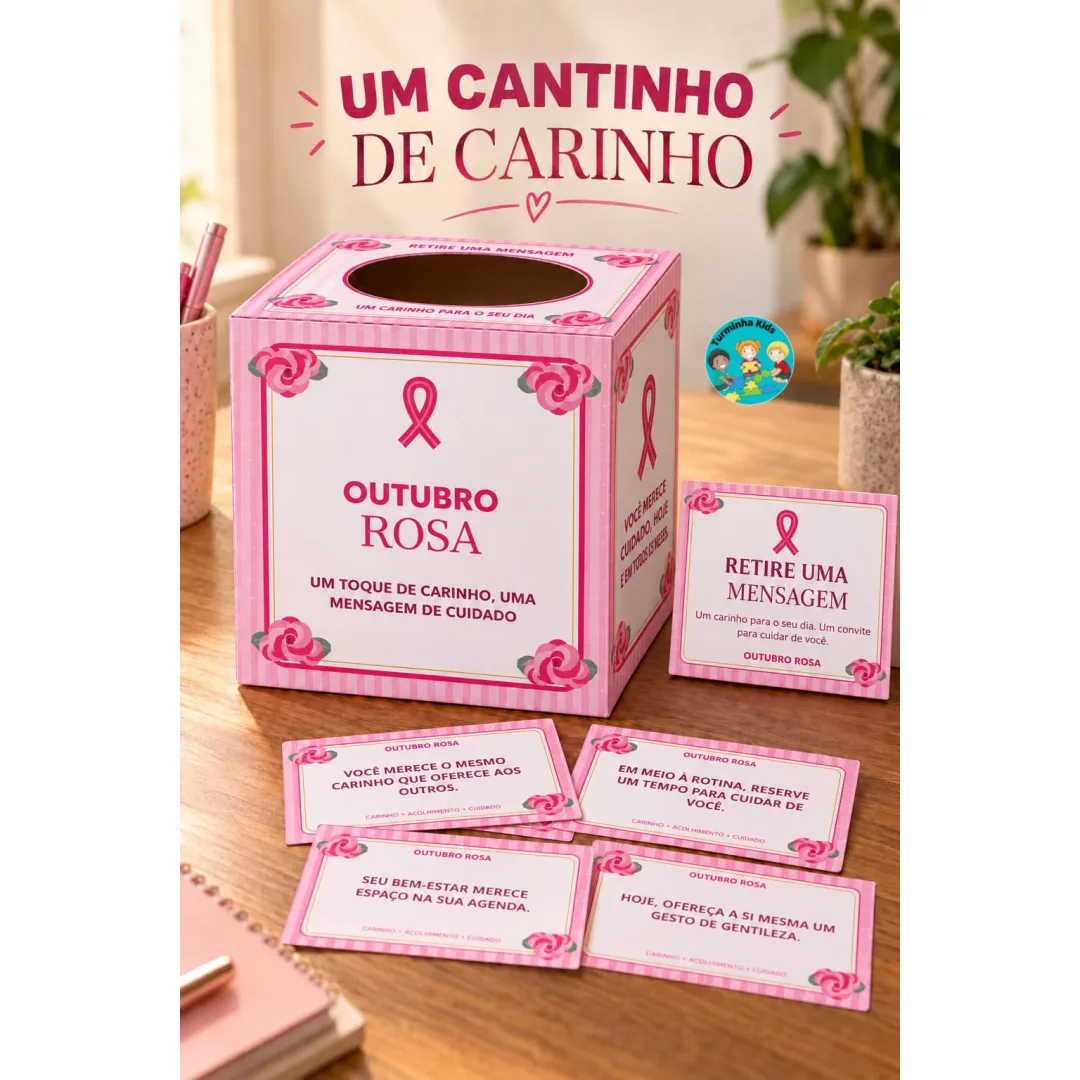 🎀 UM TOQUE DE CARINHO, UMA MENSAGEM DE CUIDADO! 💰8,00 Transforme seu espaço em um cantinho de acolhimento com a Caixa 